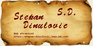 Stepan Dinulović vizit kartica